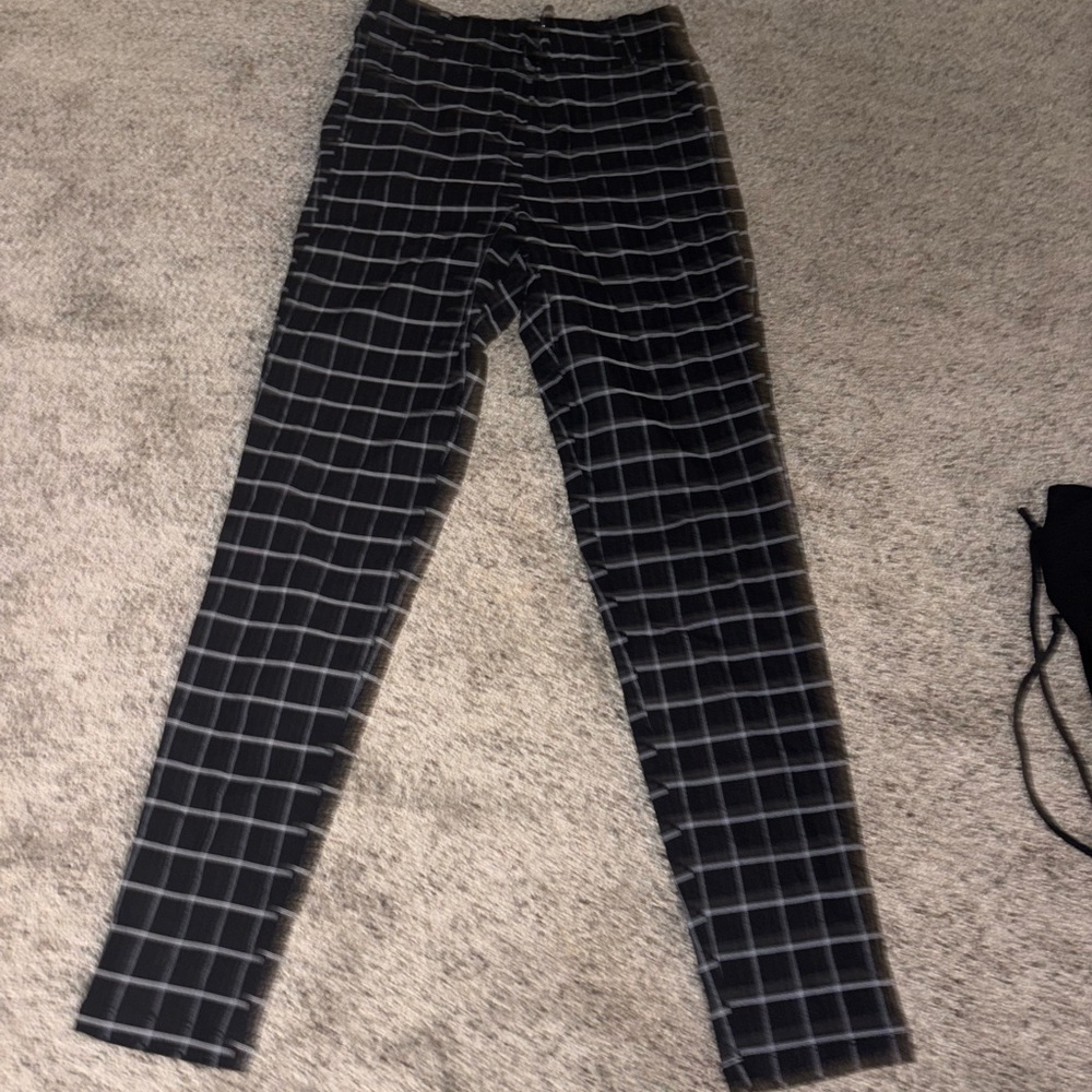 Black and White Checkered Pants